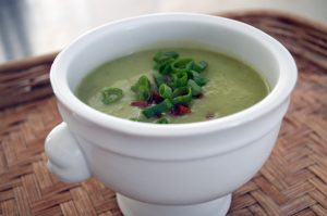 Porrekartoffelsuppe