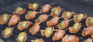 Oliven chorizo på grill