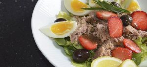 Tunsalat med jordbær