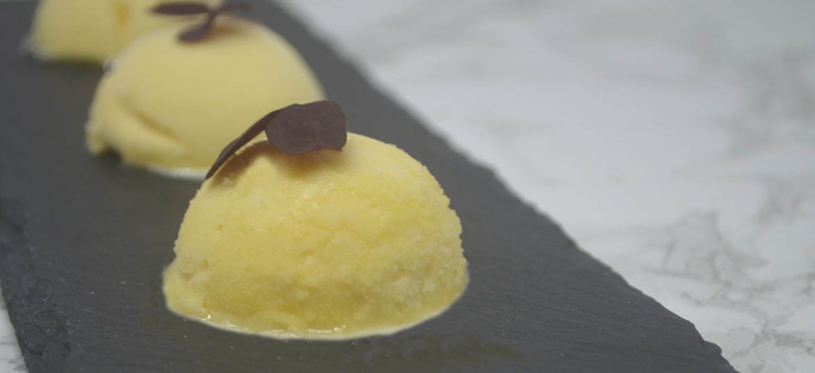 Passionsfrugt sorbet