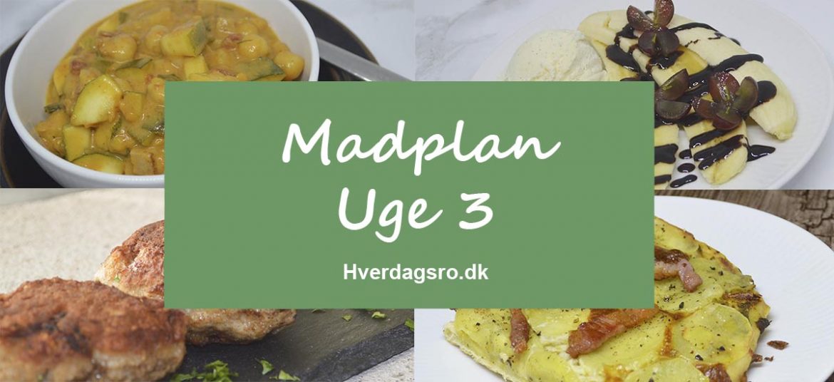 Madplan uge 3