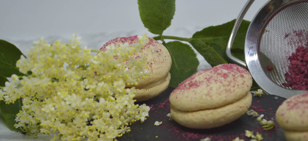 Hyldeblomst macarons