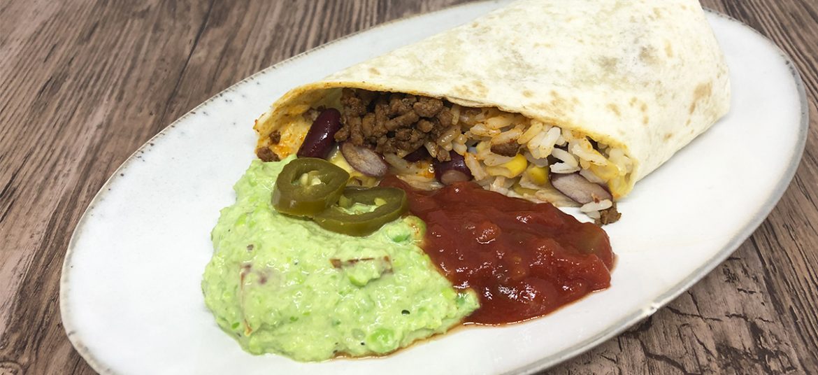 Burritos med ærteguacamole