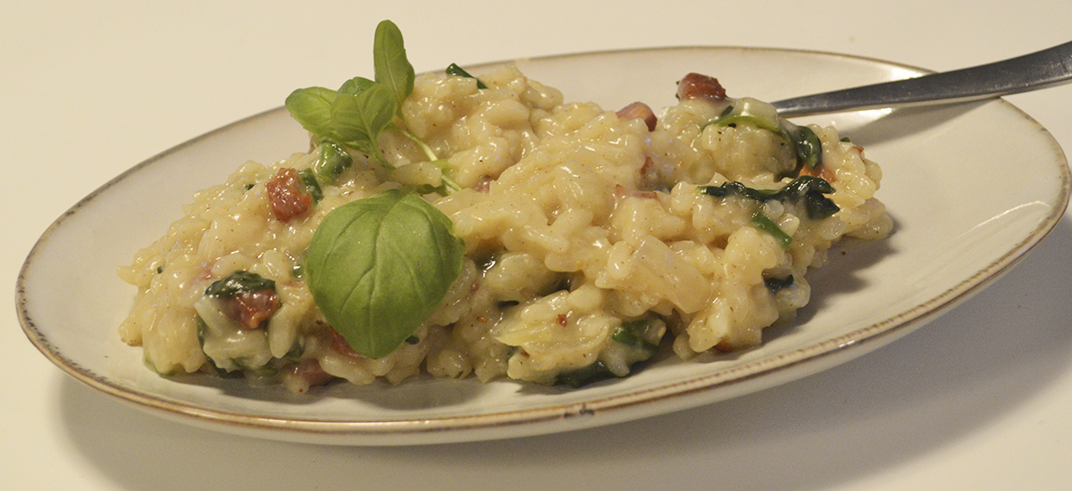 Risotto med bacon